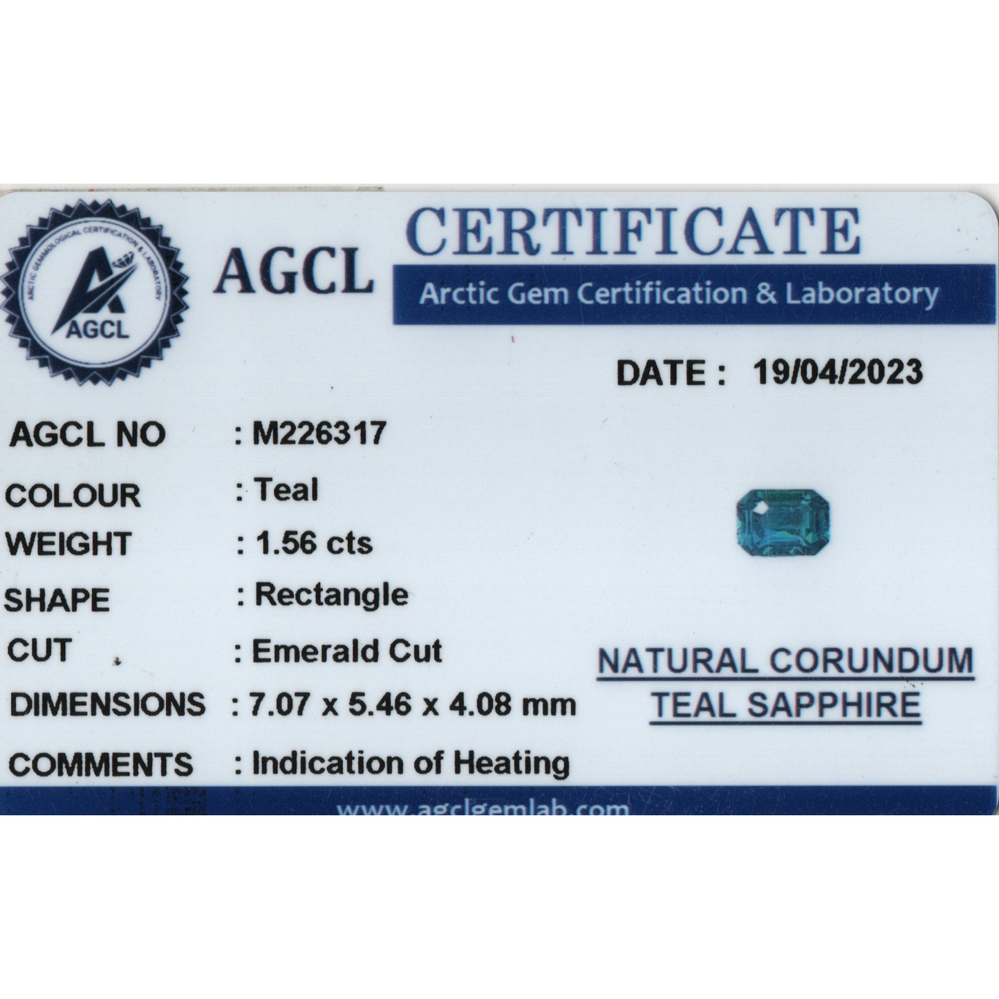 Teal Sapphire - Teal 1.56Ct