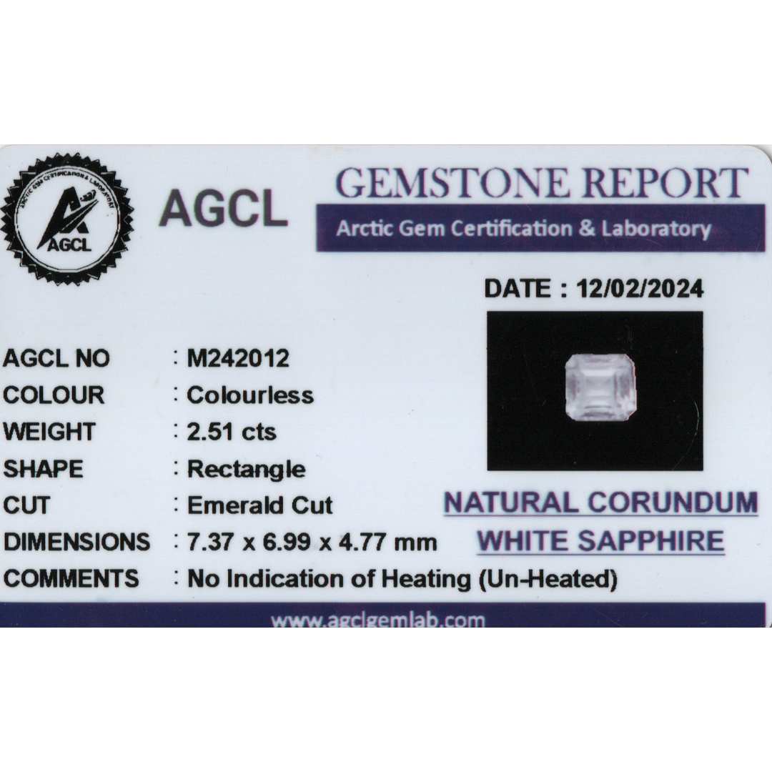 白色蓝宝石 - 无色 2.51 克拉