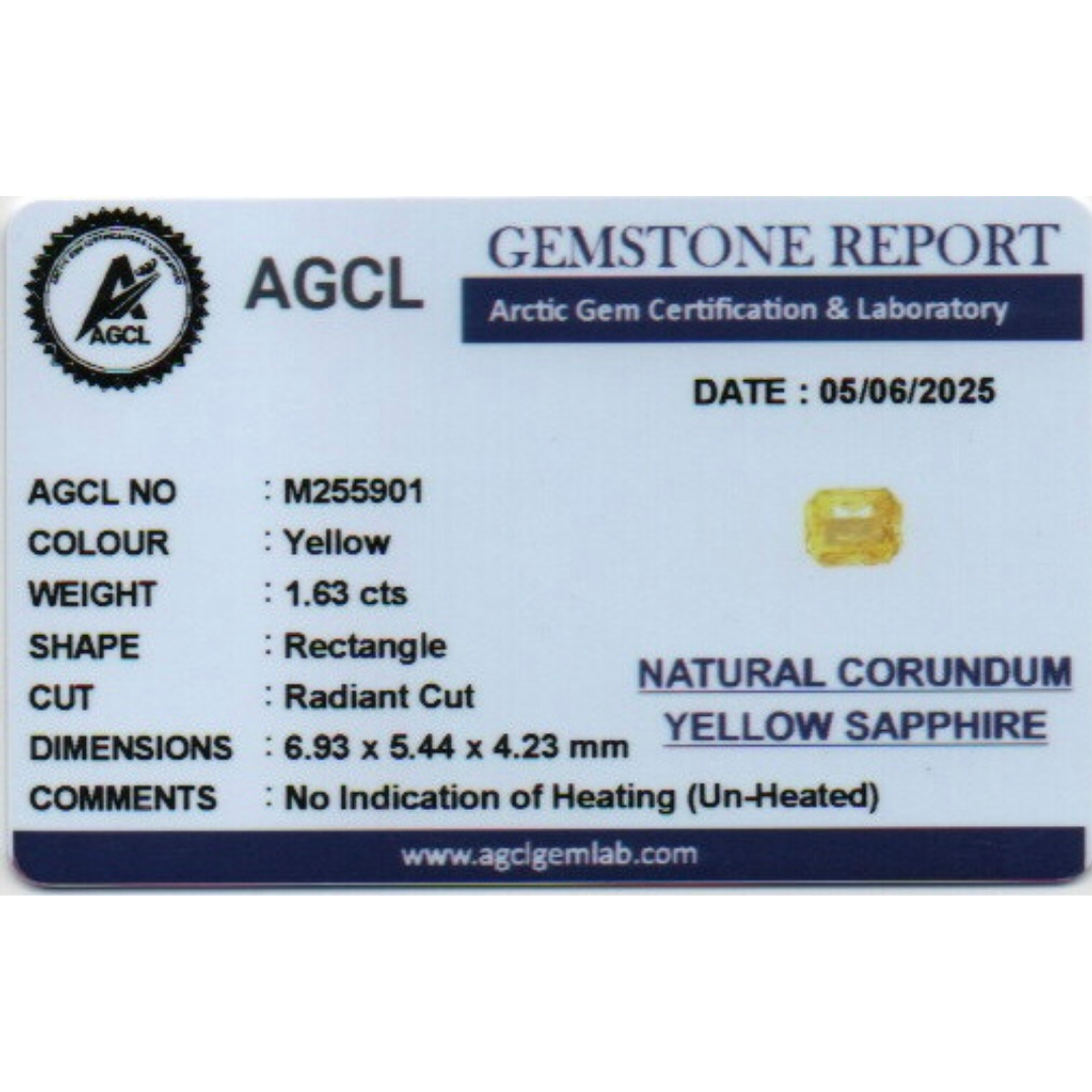 Yellow Sapphire (Un Heated) 1.63Ct