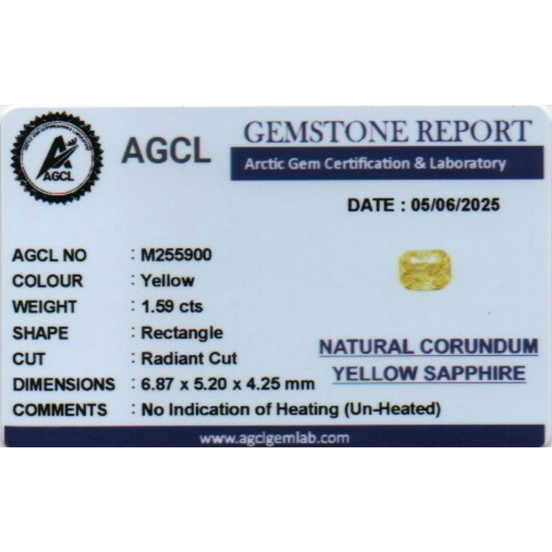 Yellow Sapphire - (Un Heated) 1.59Ct