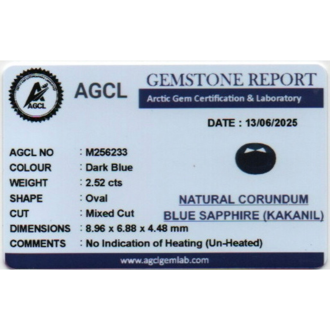 Blue Sapphire - Dark Blue (KAKANIL) 2.52Ct