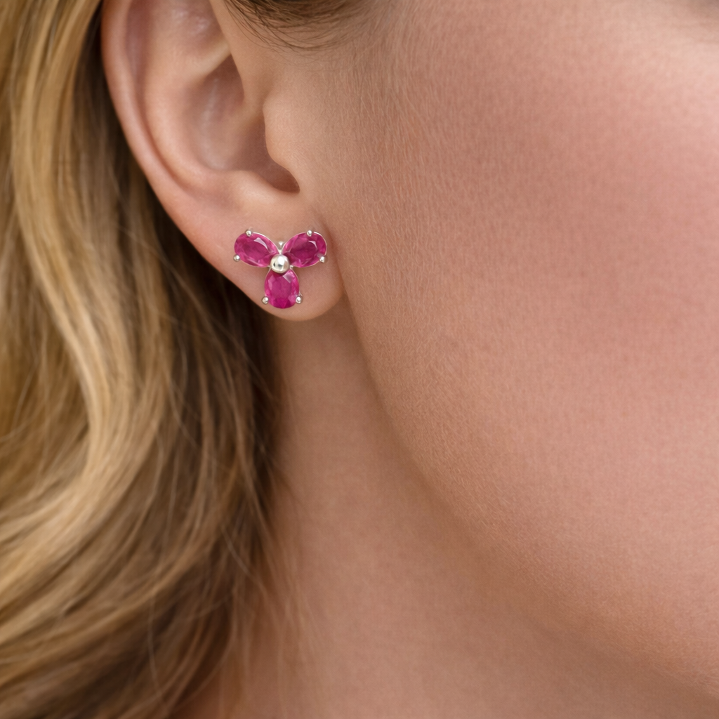 Rosé Royale Sapphire Bloom Earring