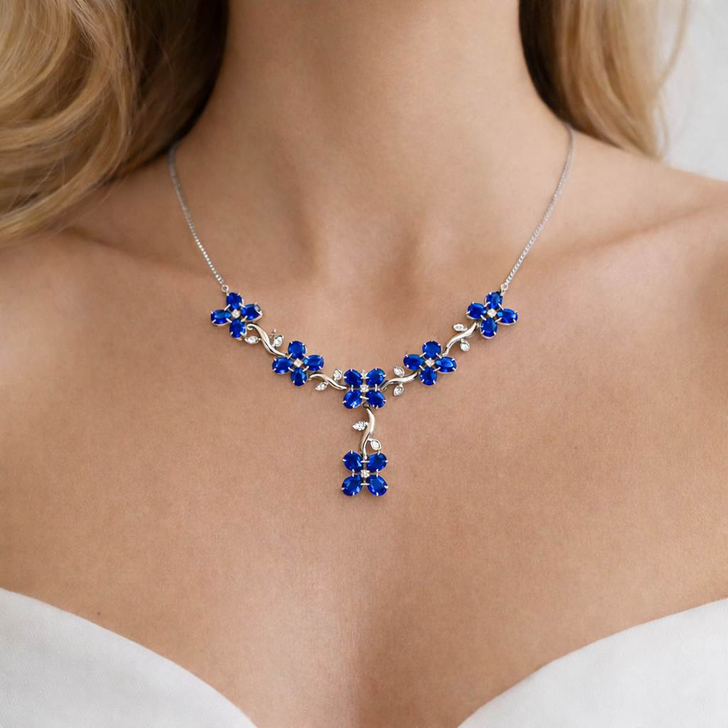 Royal Sapphire Garden Necklace