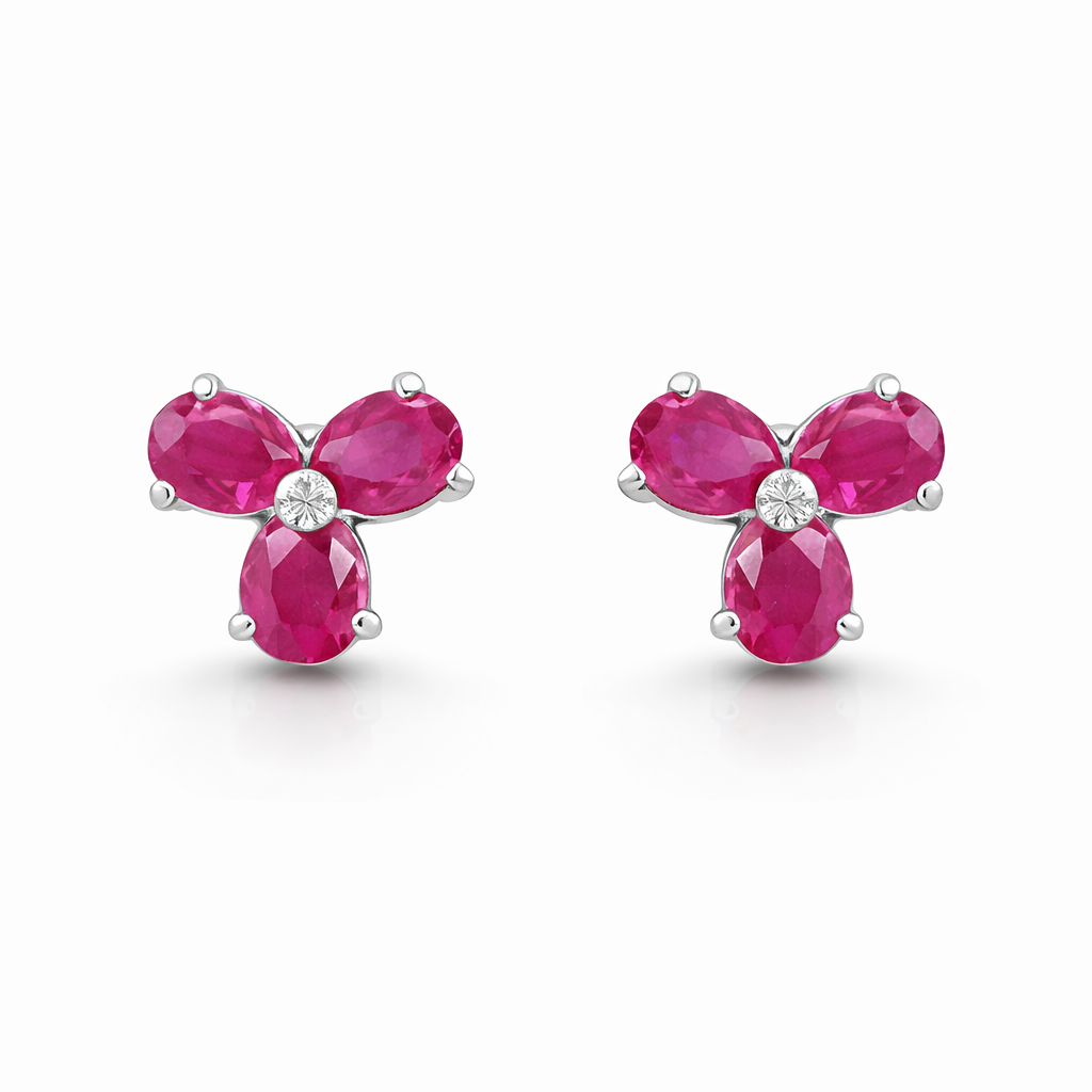Rosé Royale Sapphire Bloom Earring