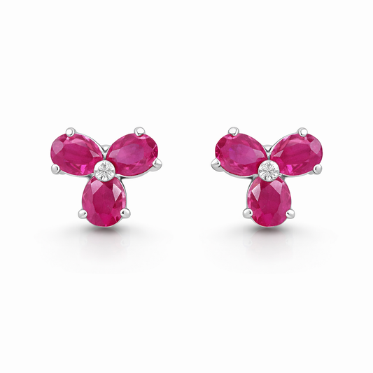 Rosé Royale Sapphire Bloom Earring