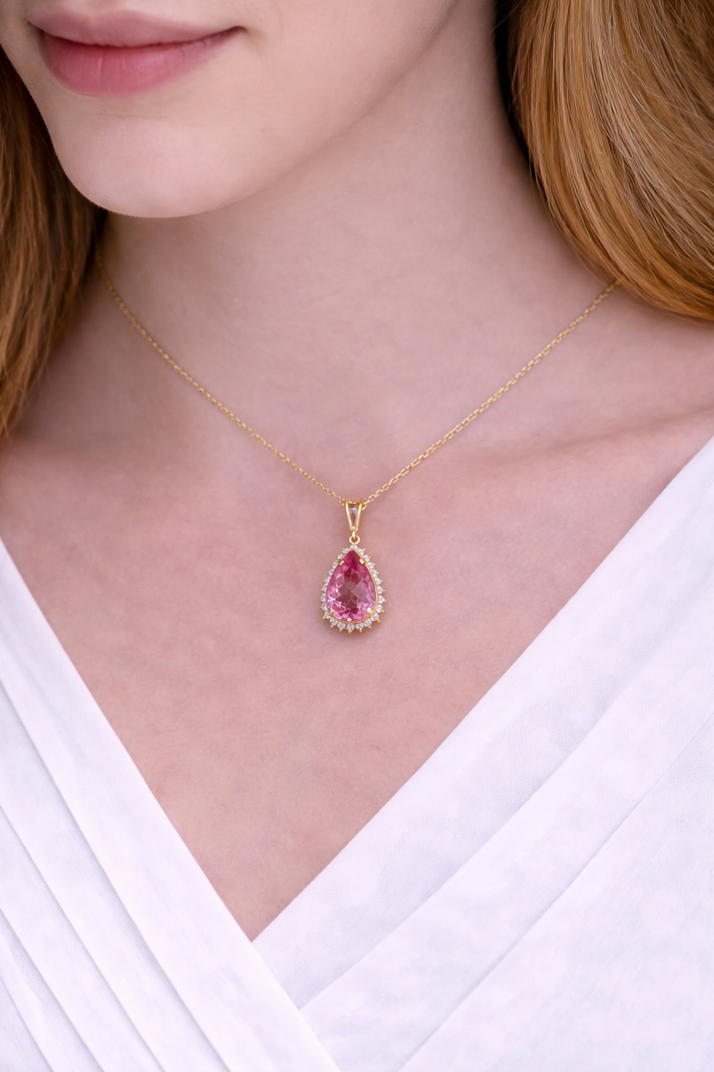 Pink Aurora Flame Pendant