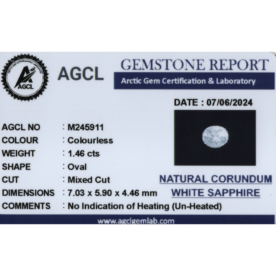 White Sapphire - Colorless (Un Heated) 1.46ct