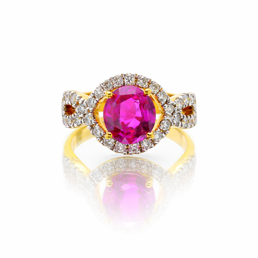 Rosé Majesty Sapphire Ring