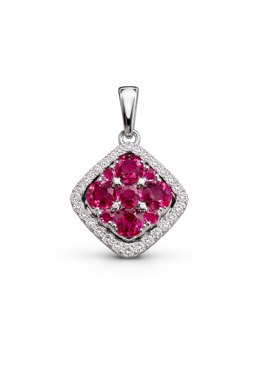 Ceylon Crimson Crest Pendant
