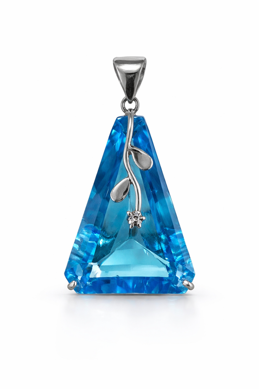 Orlisse Blue Trigon Pendant