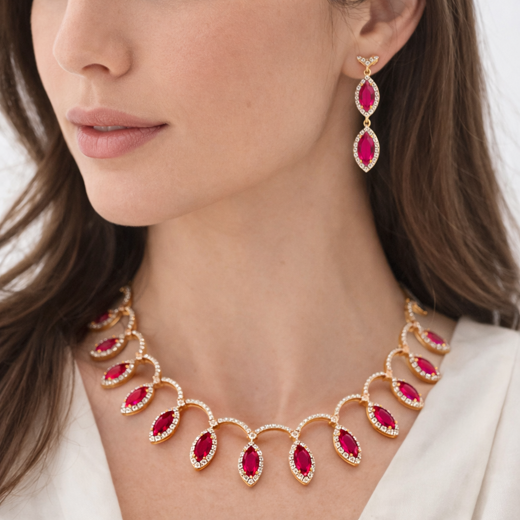 Crimson Ruby Elegance Set