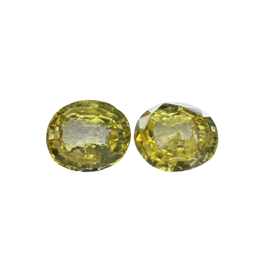 Yellow Sapphire Pair - Yellow (Un-Heated) 4.04Ct