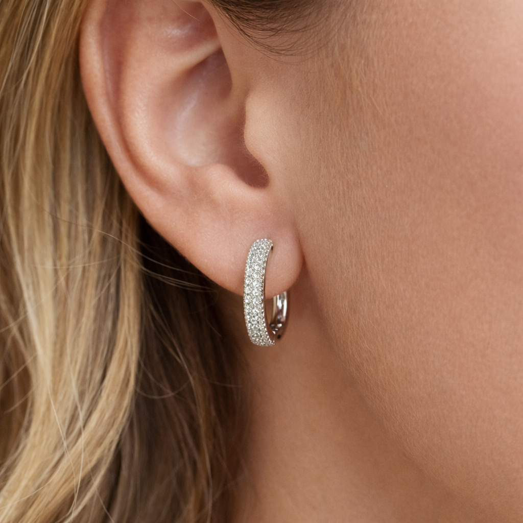 Majestic Halo Diamond Hoops