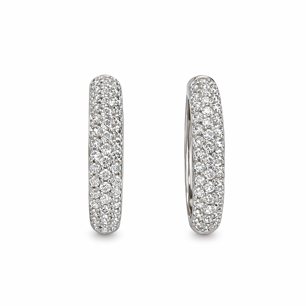 Majestic Halo Diamond Hoops