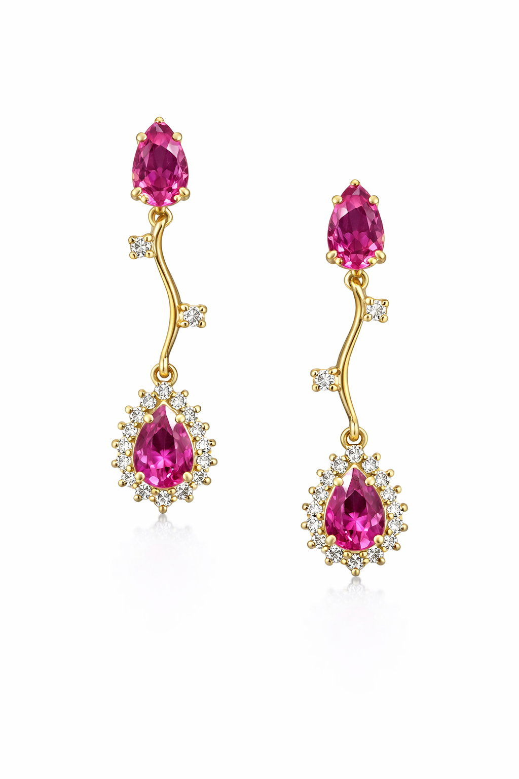 Majestic Pink Sapphire Cascade Set