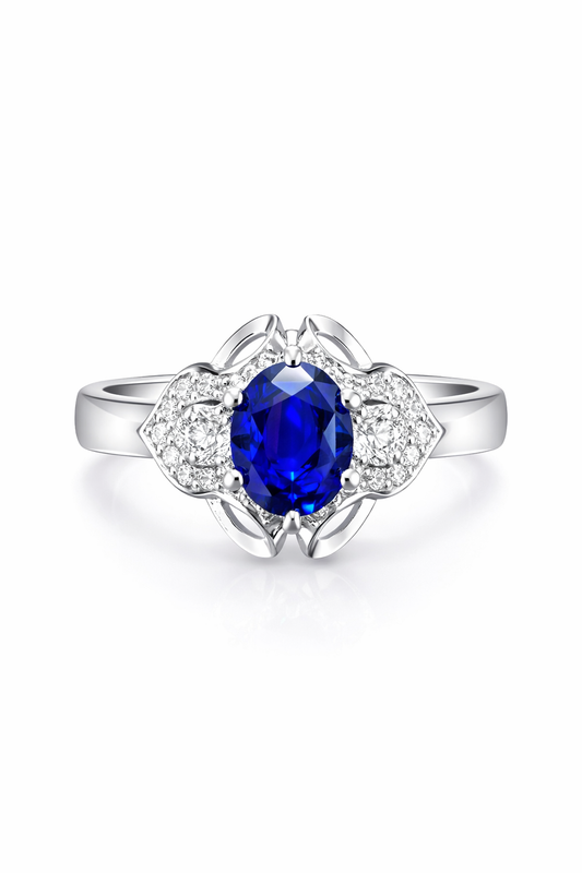 Celestia Royal Blue Sapphire Ring