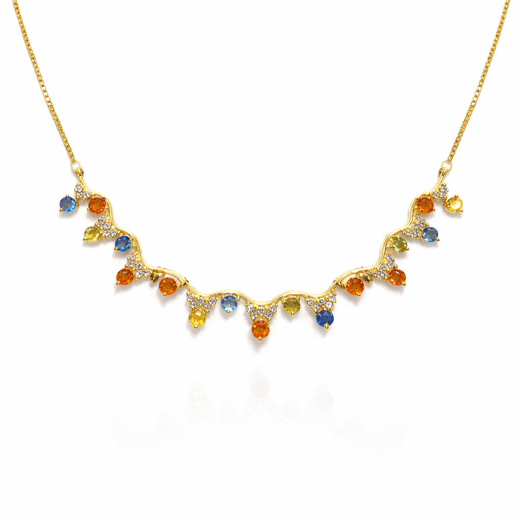Imperial Ceylon Rainbow Sapphire Necklace