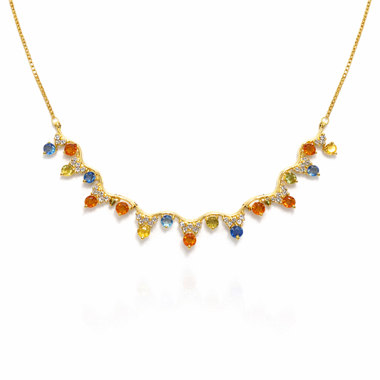 Imperial Ceylon Rainbow Sapphire Necklace
