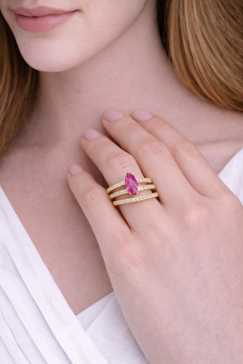 Pink Empress Wrap Ring