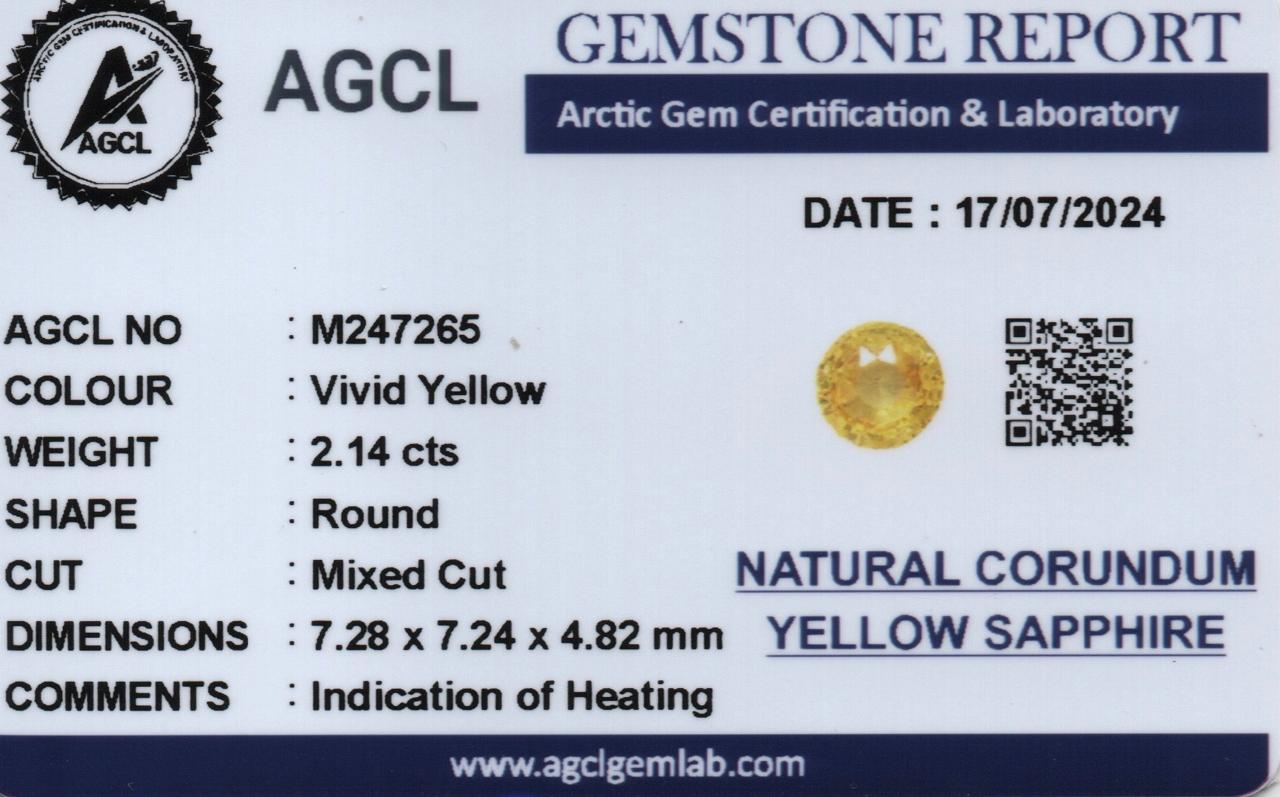 Yellow Sapphire - Vivid Yellow 2.14Ct